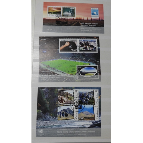7070 - New Zealand. Collection in 32Page Prinz Stookbook of New Zealand Miniature Sheets, Mainly Used, but ... 