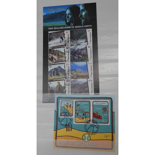 7070 - New Zealand. Collection in 32Page Prinz Stookbook of New Zealand Miniature Sheets, Mainly Used, but ... 