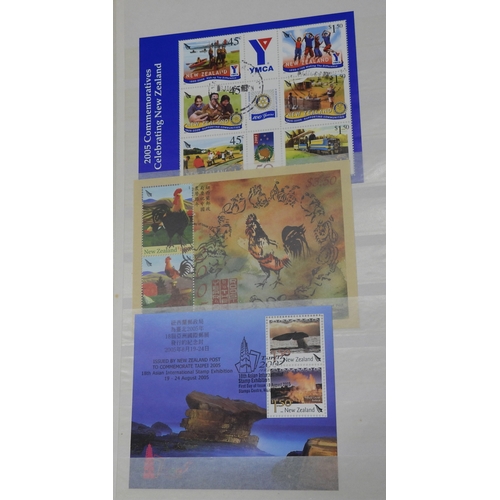 7070 - New Zealand. Collection in 32Page Prinz Stookbook of New Zealand Miniature Sheets, Mainly Used, but ... 