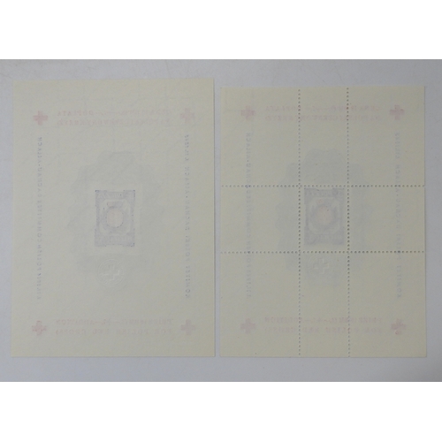 7072 - Poland. Pair of Sheets Produced by Polish Red Cross to Aid Survivors of Dachau Concentration Camp an... 