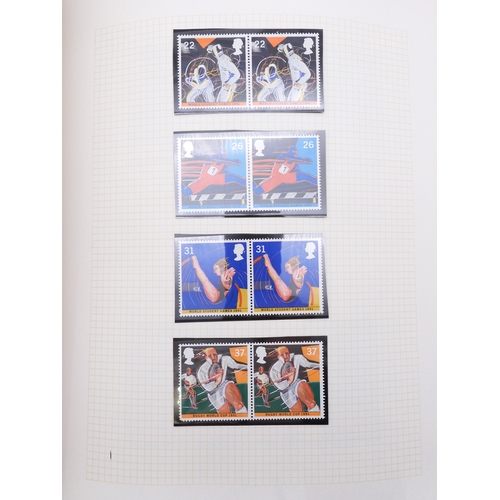 7077 - GB Commems. in Black SG album 1991-2000  Once again all Unmounted Mint and in Pairs, off all Commemo... 