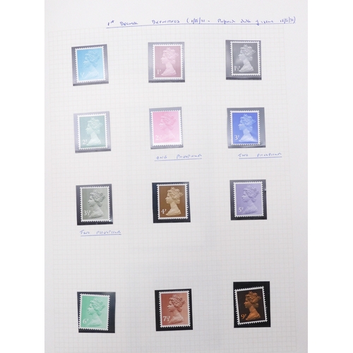 7080 - GB Collection of Decimal Definatives in Green Utile Album. The early Defins are single copies, and a... 