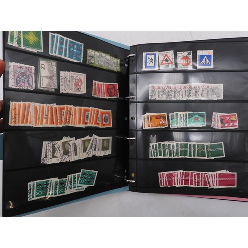 7089 - A collection of German and East German stamps in an album
