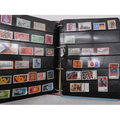 7089 - A collection of German and East German stamps in an album