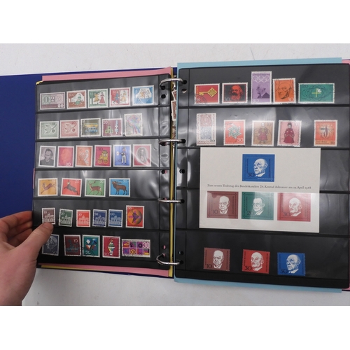 7089 - A collection of German and East German stamps in an album