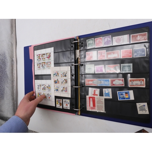 7089 - A collection of German and East German stamps in an album