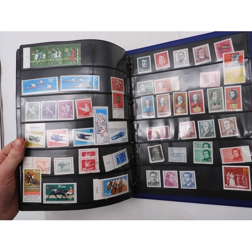 7089 - A collection of German and East German stamps in an album