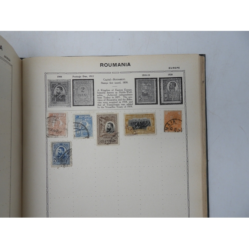 7096 - The Triumph Stamp Album of worldwide stamps to contain GB 1/d red imperforate examples etc incomplet... 