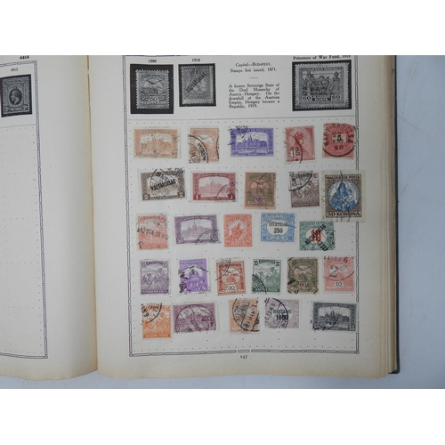 7096 - The Triumph Stamp Album of worldwide stamps to contain GB 1/d red imperforate examples etc incomplet... 