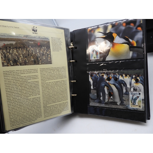 7098 - World Wildlife Fund For Nature in four albums with both first day covers and unmounted mint stamps (... 