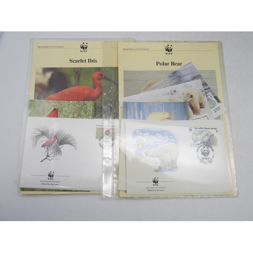 7098 - World Wildlife Fund For Nature in four albums with both first day covers and unmounted mint stamps (... 
