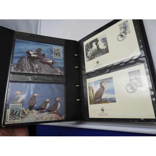 7098 - World Wildlife Fund For Nature in four albums with both first day covers and unmounted mint stamps (... 