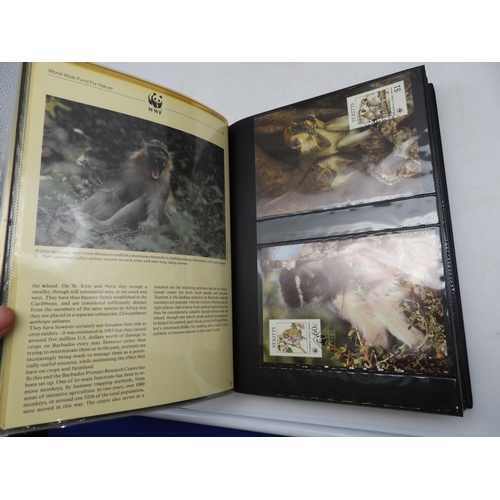 7098 - World Wildlife Fund For Nature in four albums with both first day covers and unmounted mint stamps (... 