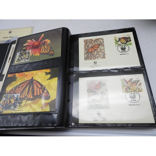 7098 - World Wildlife Fund For Nature in four albums with both first day covers and unmounted mint stamps (... 