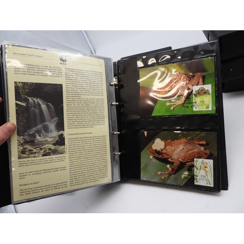 7098 - World Wildlife Fund For Nature in four albums with both first day covers and unmounted mint stamps (... 