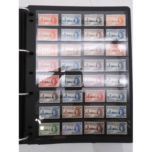 7085 - World Collection in Large 4 ring binder with Hagner Pages. Contains Many Stamps, both mint or used. ... 