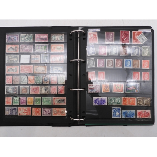 7085 - World Collection in Large 4 ring binder with Hagner Pages. Contains Many Stamps, both mint or used. ... 