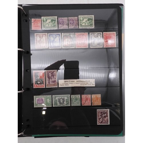7085 - World Collection in Large 4 ring binder with Hagner Pages. Contains Many Stamps, both mint or used. ... 