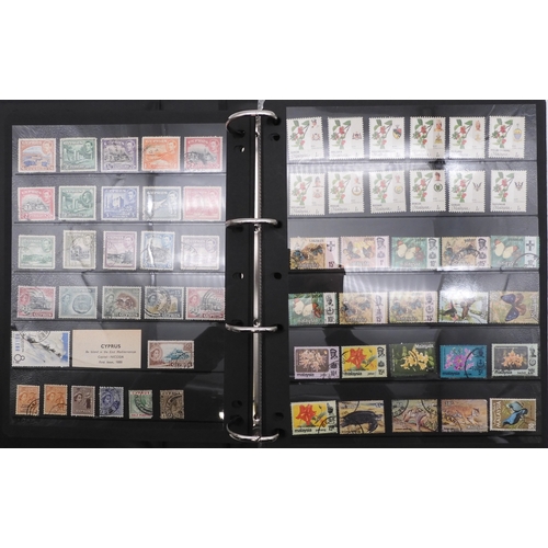 7085 - World Collection in Large 4 ring binder with Hagner Pages. Contains Many Stamps, both mint or used. ... 