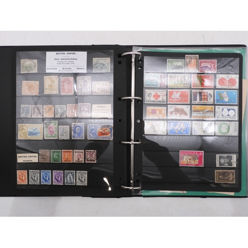 7085 - World Collection in Large 4 ring binder with Hagner Pages. Contains Many Stamps, both mint or used. ... 