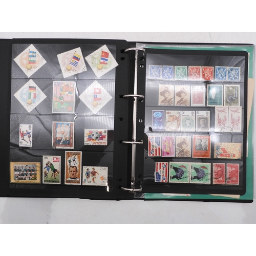 7085 - World Collection in Large 4 ring binder with Hagner Pages. Contains Many Stamps, both mint or used. ... 