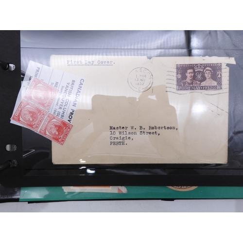 7085 - World Collection in Large 4 ring binder with Hagner Pages. Contains Many Stamps, both mint or used. ... 