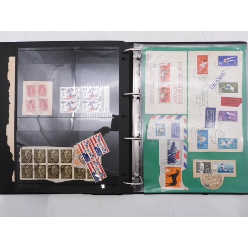 7085 - World Collection in Large 4 ring binder with Hagner Pages. Contains Many Stamps, both mint or used. ... 