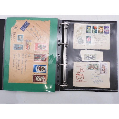 7085 - World Collection in Large 4 ring binder with Hagner Pages. Contains Many Stamps, both mint or used. ... 