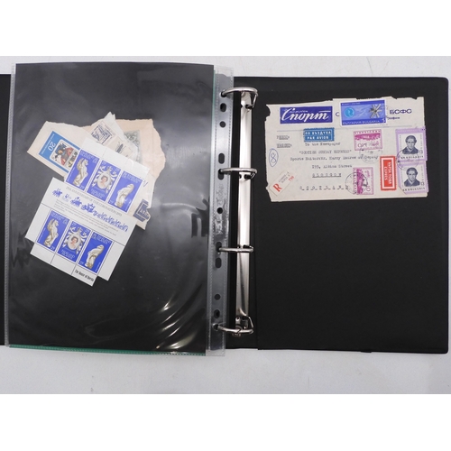 7085 - World Collection in Large 4 ring binder with Hagner Pages. Contains Many Stamps, both mint or used. ... 