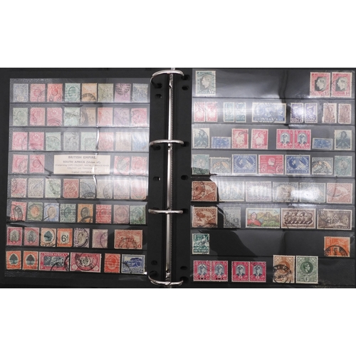 7085 - World Collection in Large 4 ring binder with Hagner Pages. Contains Many Stamps, both mint or used. ... 