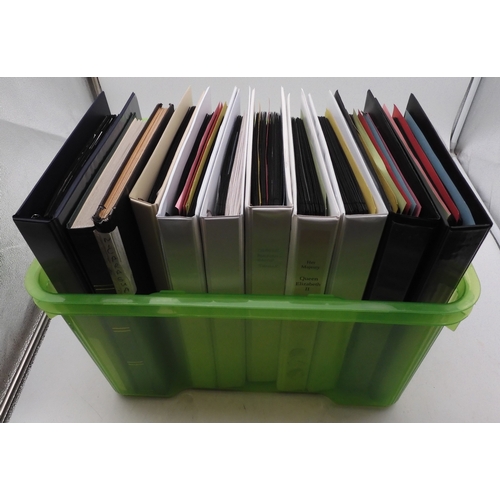 7087 - A world collection of stamps in eight folders and two stock books, all periods, some mint, not check... 