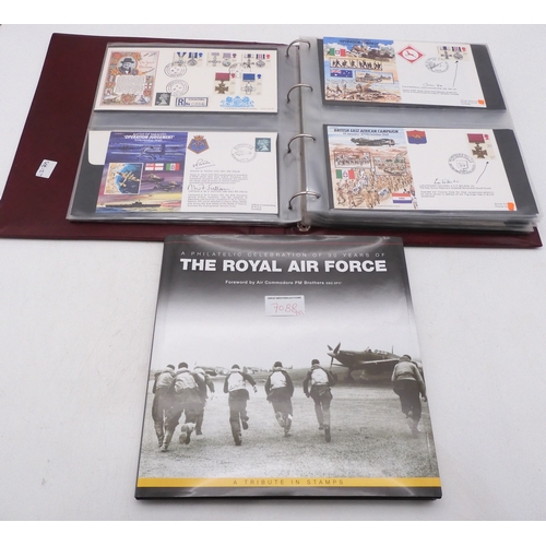 7088 - A collection of military themed covers commemorating the 50th Anniversary of WW2 with details of sig... 