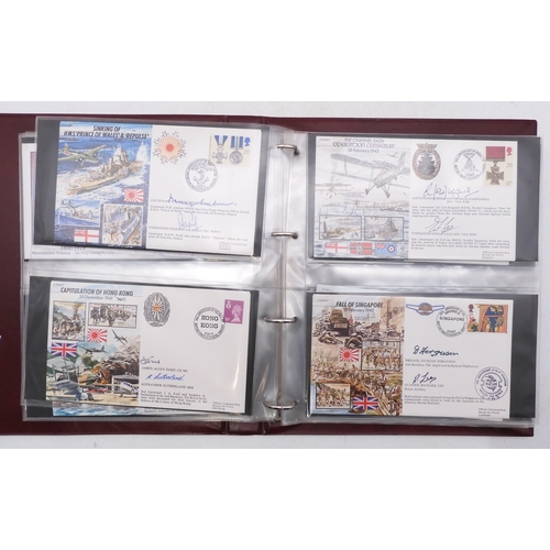 7088 - A collection of military themed covers commemorating the 50th Anniversary of WW2 with details of sig... 