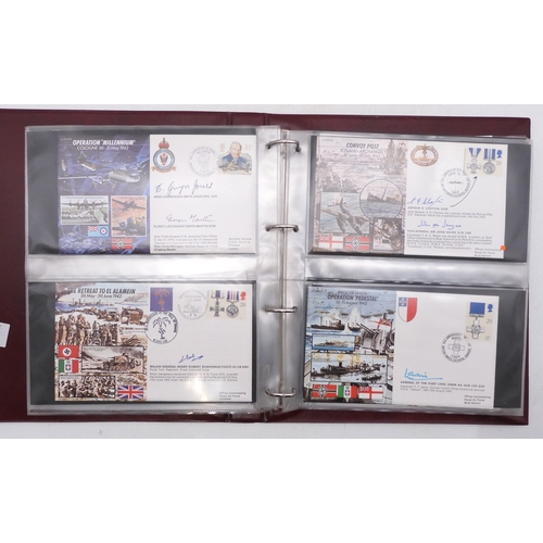 7088 - A collection of military themed covers commemorating the 50th Anniversary of WW2 with details of sig... 