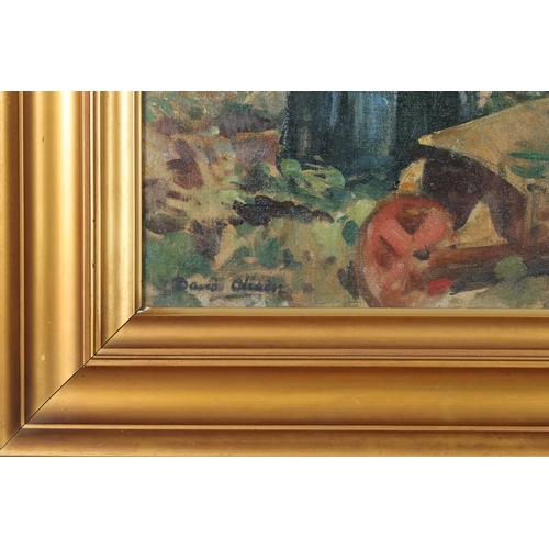 DAVID ALISON RSA (SCOTTISH 1882-1955)THE ARTIST'S GARDEN, FIFEOil on ...
