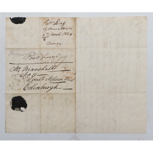 7102 - A small collection of covers and postmarks including several 1d plate pairs many with Scottish cance... 