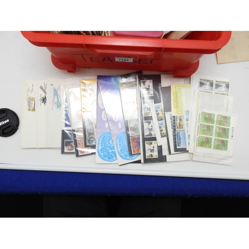 7103 - A lot comprising first day covers (some with associated mint stamps), worldwide stamps all eras, to ... 
