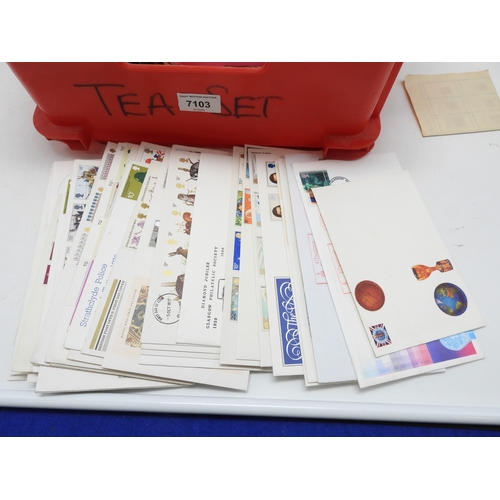 7103 - A lot comprising first day covers (some with associated mint stamps), worldwide stamps all eras, to ... 