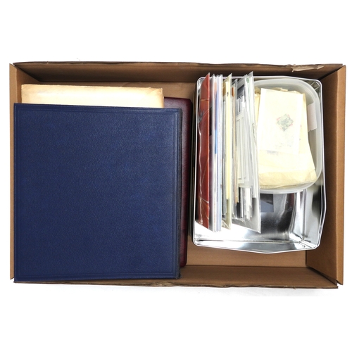 7105 - A stamp collection in two stock books mainly GB and Commonwealth together with loose stamps and Brit... 