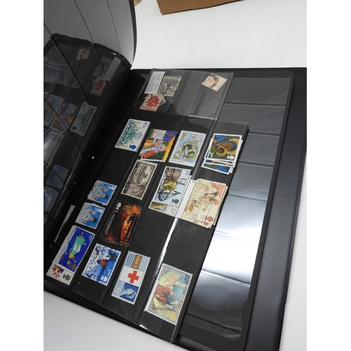 7105 - A stamp collection in two stock books mainly GB and Commonwealth together with loose stamps and Brit... 