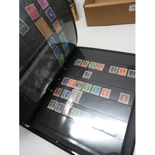 7105 - A stamp collection in two stock books mainly GB and Commonwealth together with loose stamps and Brit... 