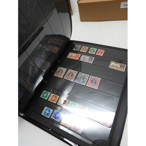 7105 - A stamp collection in two stock books mainly GB and Commonwealth together with loose stamps and Brit... 