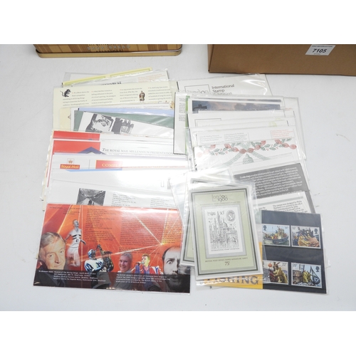 7105 - A stamp collection in two stock books mainly GB and Commonwealth together with loose stamps and Brit... 