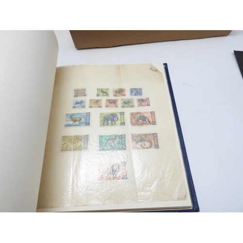 7105 - A stamp collection in two stock books mainly GB and Commonwealth together with loose stamps and Brit... 
