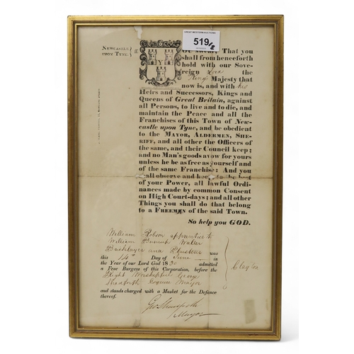 A George III Apprentice's Indenture, recognising Joseph Robson as ...