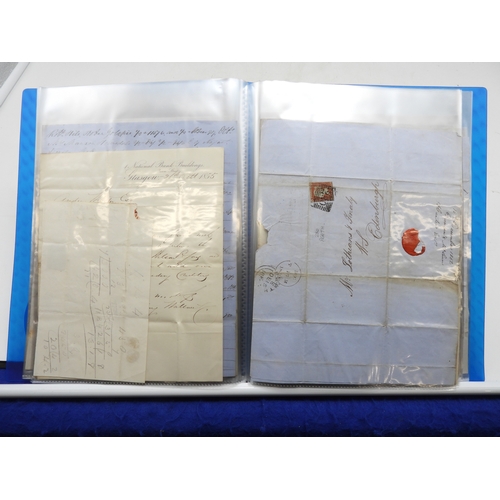 7121 - A collection of Victorian correspondence, housed in an album, including an example addressed to the ... 