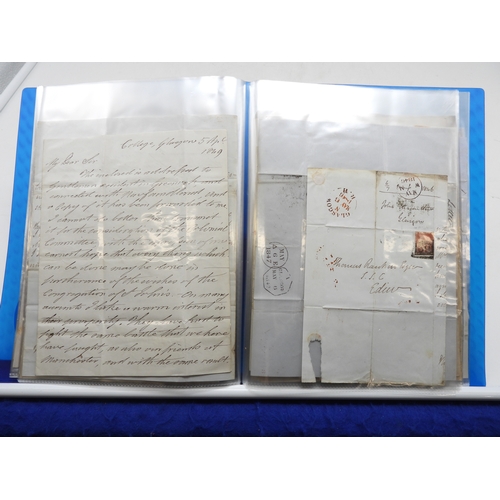 7121 - A collection of Victorian correspondence, housed in an album, including an example addressed to the ... 