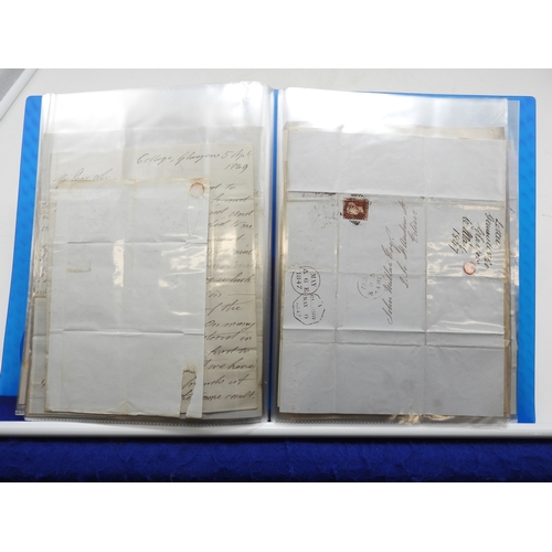 7121 - A collection of Victorian correspondence, housed in an album, including an example addressed to the ... 