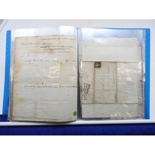 7121 - A collection of Victorian correspondence, housed in an album, including an example addressed to the ... 