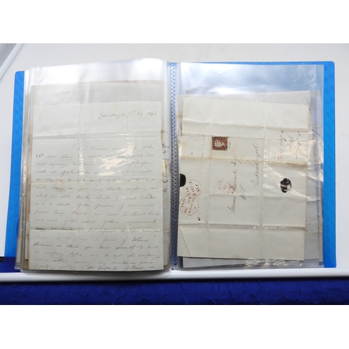 7121 - A collection of Victorian correspondence, housed in an album, including an example addressed to the ... 